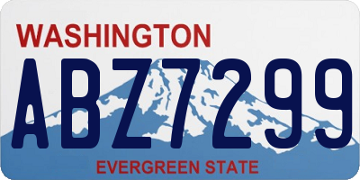 WA license plate ABZ7299