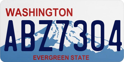 WA license plate ABZ7304