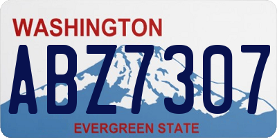 WA license plate ABZ7307