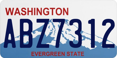 WA license plate ABZ7312