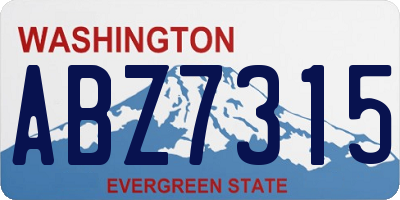 WA license plate ABZ7315