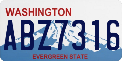 WA license plate ABZ7316