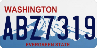 WA license plate ABZ7319