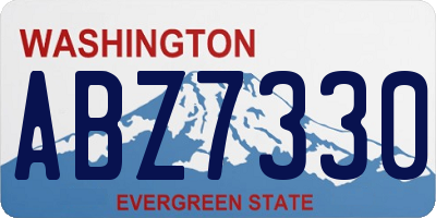 WA license plate ABZ7330