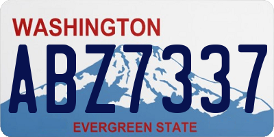 WA license plate ABZ7337