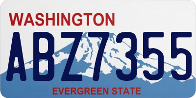 WA license plate ABZ7355