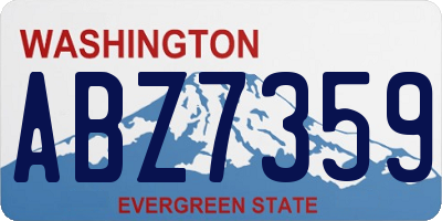 WA license plate ABZ7359