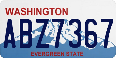 WA license plate ABZ7367