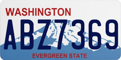 WA license plate ABZ7369