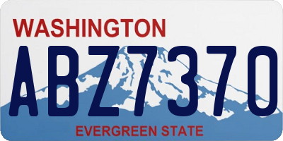 WA license plate ABZ7370