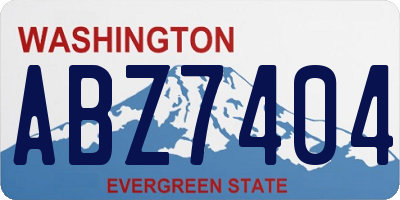 WA license plate ABZ7404