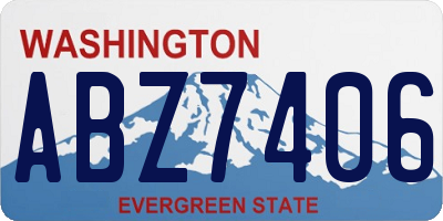 WA license plate ABZ7406