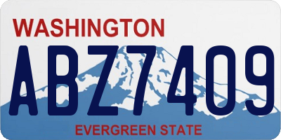 WA license plate ABZ7409