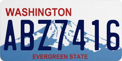 WA license plate ABZ7416