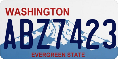 WA license plate ABZ7423