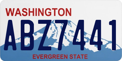 WA license plate ABZ7441