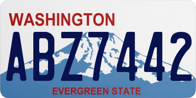 WA license plate ABZ7442