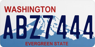 WA license plate ABZ7444