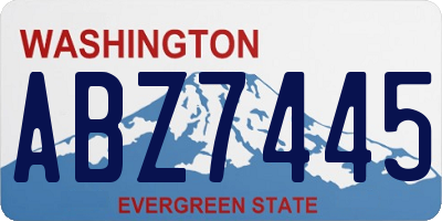 WA license plate ABZ7445