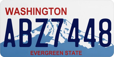 WA license plate ABZ7448