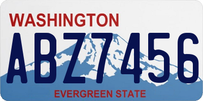 WA license plate ABZ7456