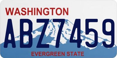 WA license plate ABZ7459