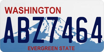 WA license plate ABZ7464