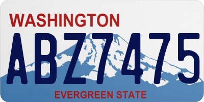 WA license plate ABZ7475
