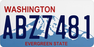 WA license plate ABZ7481