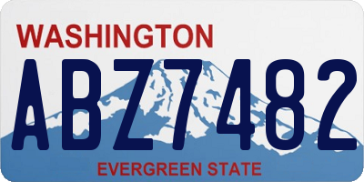 WA license plate ABZ7482