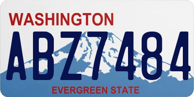 WA license plate ABZ7484