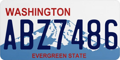 WA license plate ABZ7486