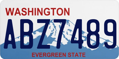 WA license plate ABZ7489