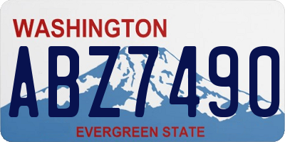 WA license plate ABZ7490
