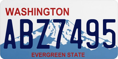 WA license plate ABZ7495