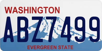 WA license plate ABZ7499