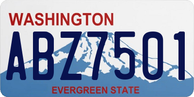 WA license plate ABZ7501