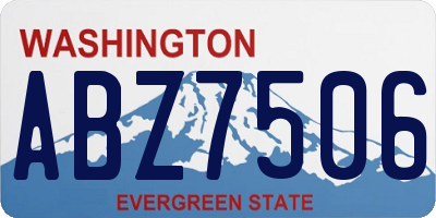 WA license plate ABZ7506