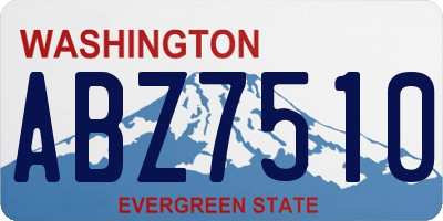 WA license plate ABZ7510
