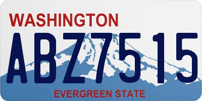 WA license plate ABZ7515