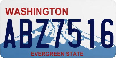 WA license plate ABZ7516
