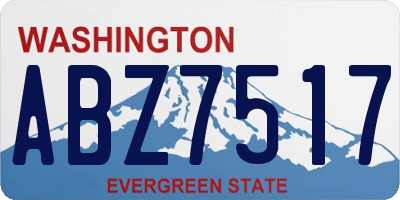 WA license plate ABZ7517