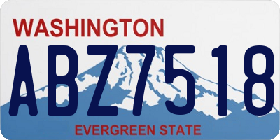 WA license plate ABZ7518