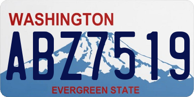 WA license plate ABZ7519
