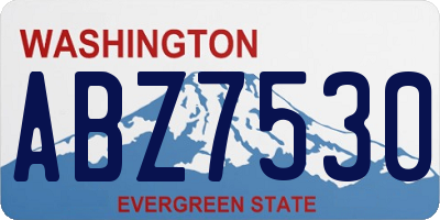 WA license plate ABZ7530