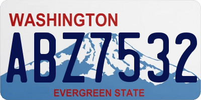 WA license plate ABZ7532