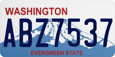 WA license plate ABZ7537