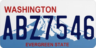WA license plate ABZ7546