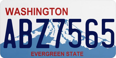 WA license plate ABZ7565