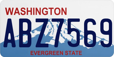 WA license plate ABZ7569